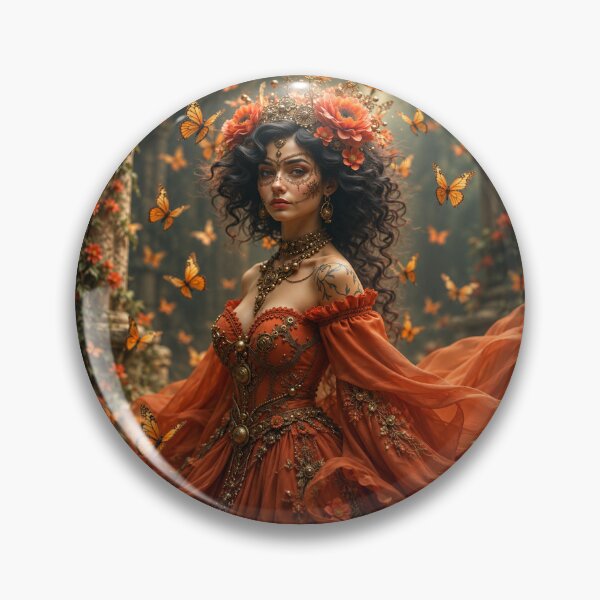 Item preview, Día de los Muertos Butterfly Queen – Day of the Dead Monarch Goddess Fantasy Art designed and sold by TXLou.