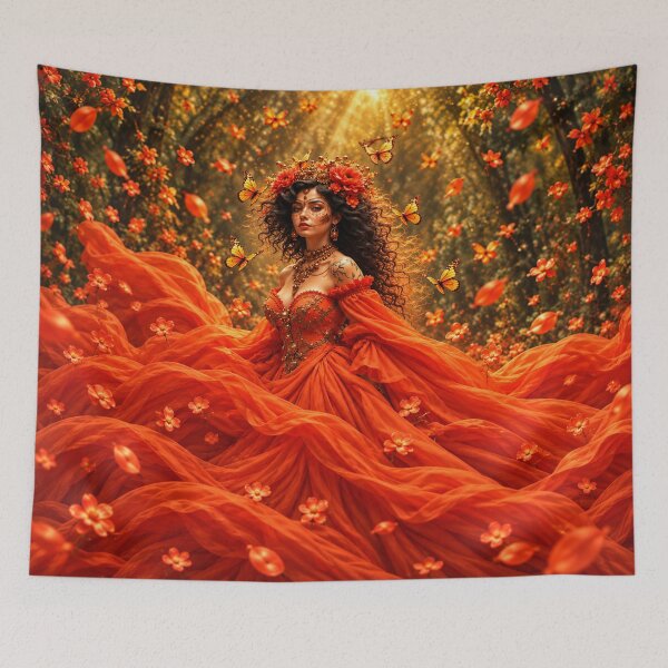 Item preview, Día de los Muertos Butterfly Queen – Day of the Dead Monarch Goddess Fantasy Art designed and sold by TXLou.