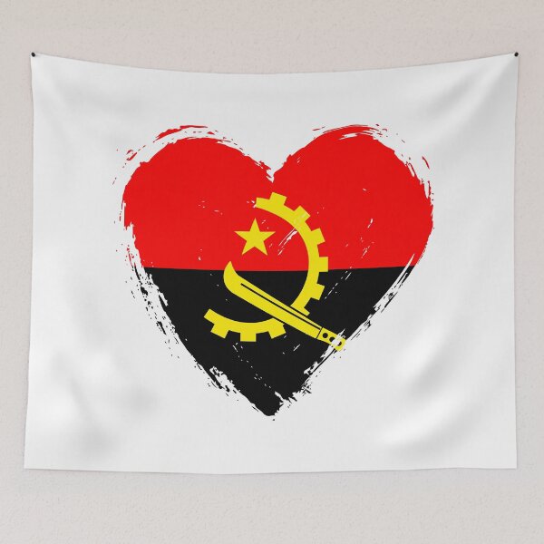 Item preview, Distressed Angola Flag Heart AO designed and sold by shitpostee.