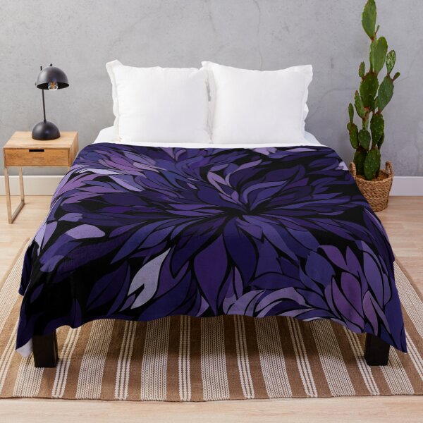 Item preview, Dark Purple Floral Chrysanthemum Seamless Pattern designed and sold by Owcomm.