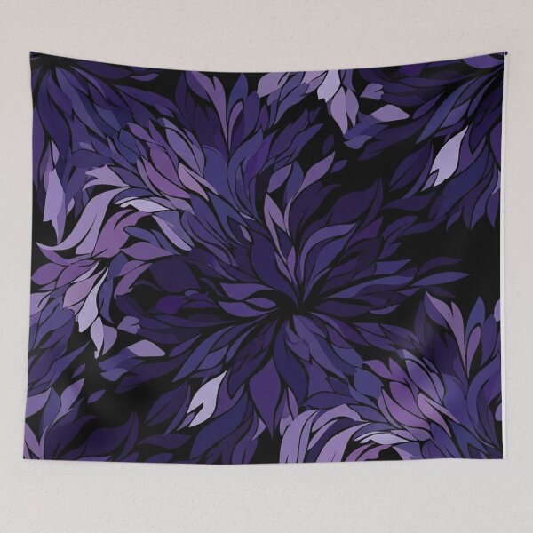 Item preview, Dark Purple Floral Chrysanthemum Seamless Pattern    designed and sold by Owcomm.