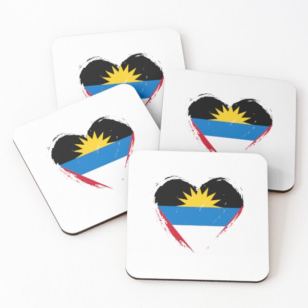 Item preview, Distressed Antigua And Barbuda Flag Heart AG designed and sold by shitpostee.