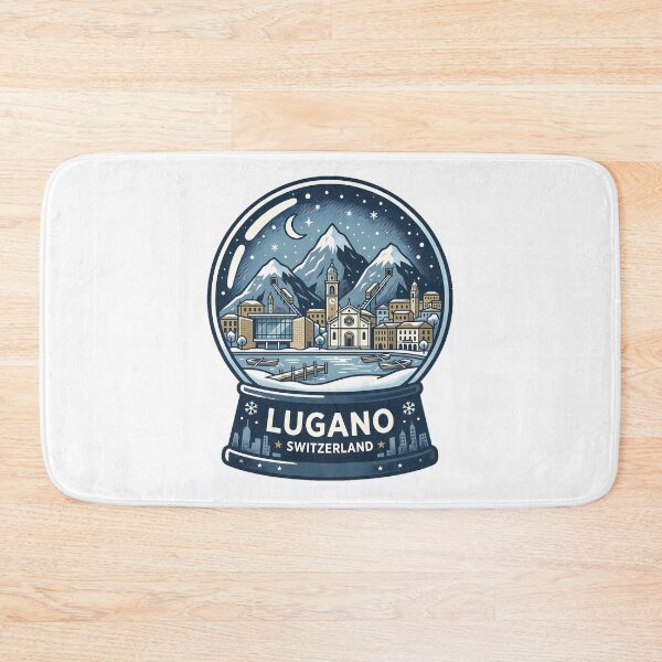 Item preview, Vintage Lugano Snow Globe Travel Badge designed and sold by k3rstman1.