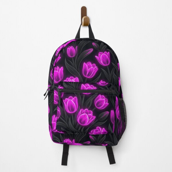Item preview, Glowing Neon Pink Tulips Floral Pattern designed and sold by Owcomm.