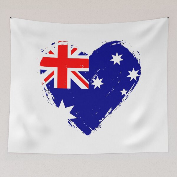 Item preview, Distressed Australia Flag Heart AU designed and sold by shitpostee.