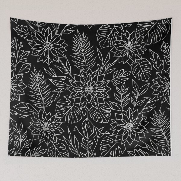 Item preview, Silver Line Floral Botanical Seamless Pattern designed and sold by Owcomm.