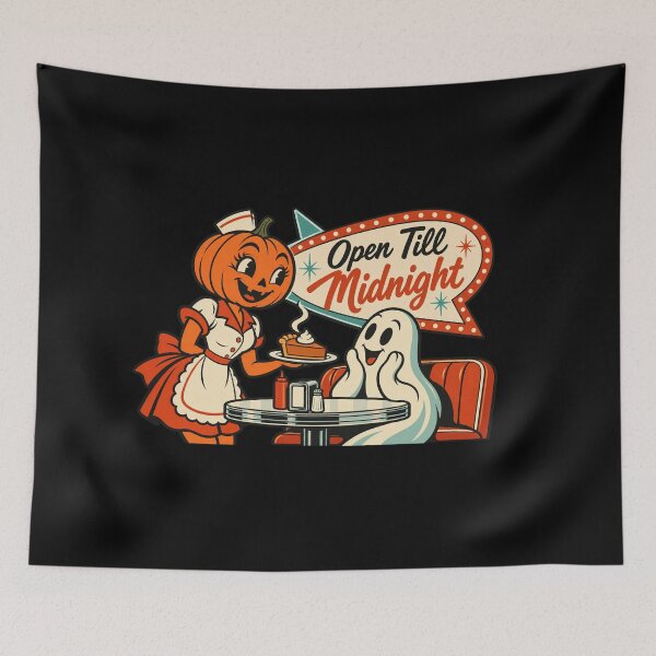 Item preview, Open Till Midnight Spooky Cafe designed and sold by Knightzoro Studio.