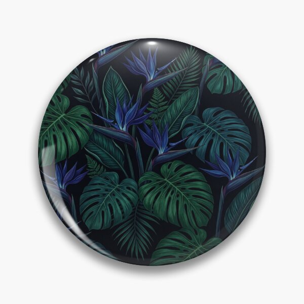 Item preview, Dark Tropical Foliage and Blue Birds of Paradise    designed and sold by Owcomm.