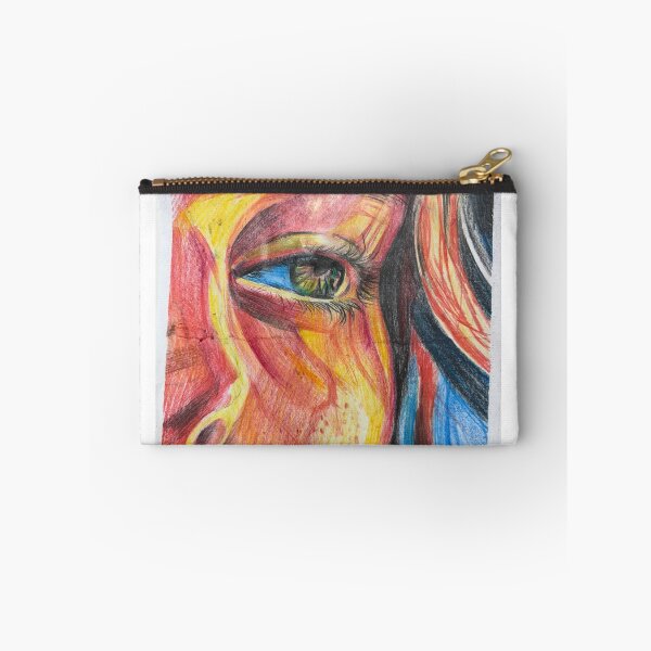 Item preview, Fiery Eye Study – Colorful Colored Pencil Eye Drawing Wall Art designed and sold by albertmama.