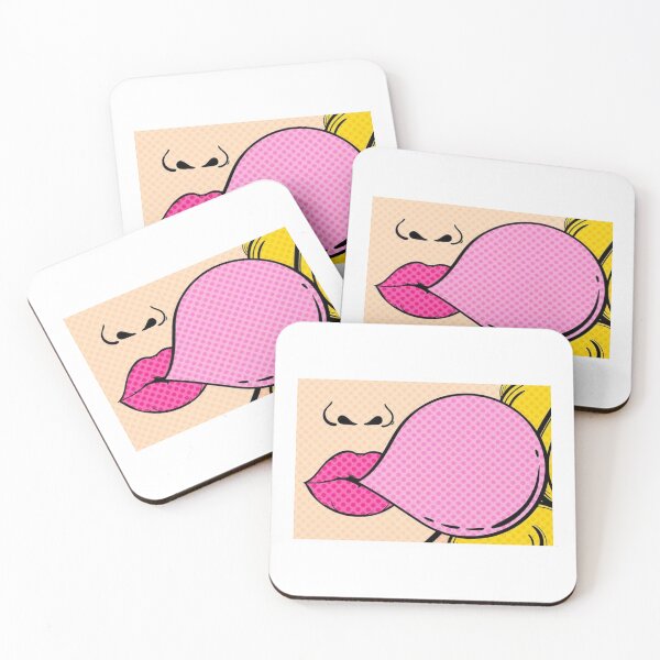 Item preview, Vintage Pop Art Pink Bubblegum Comic Illustration designed and sold by whimseyangel.