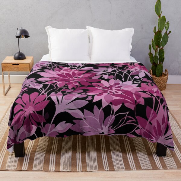 Item preview, Elegant Pink Floral Shadow Pattern Artwork designed and sold by Owcomm.