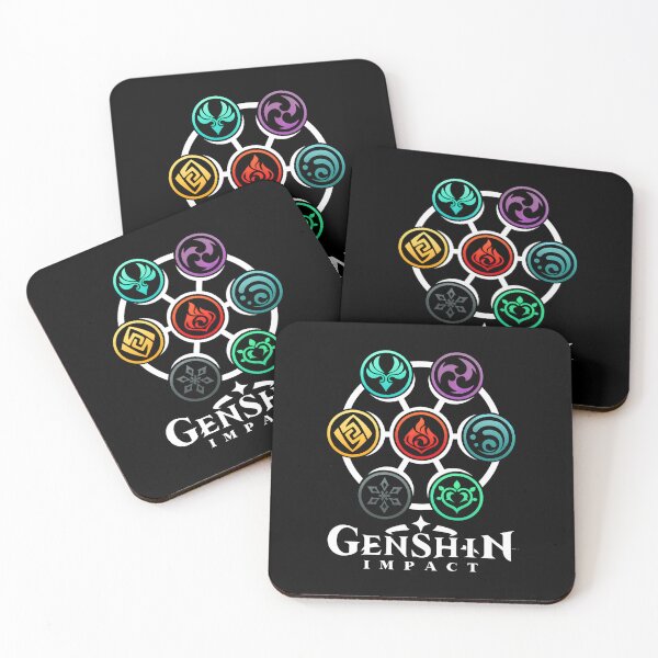 Item preview, Elemental Symbols Game Logo  designed and sold by Black-OniOns.