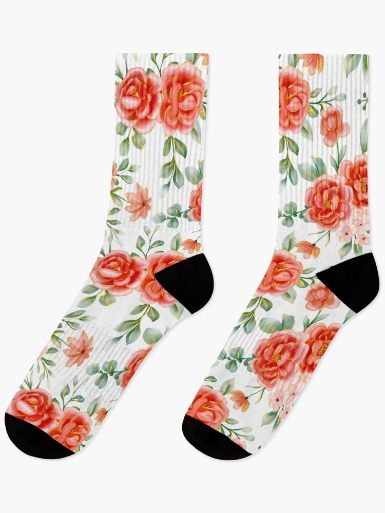 Thumbnail 1 of 5, Socks, Red Roses designed and sold by ViaARTfactory.