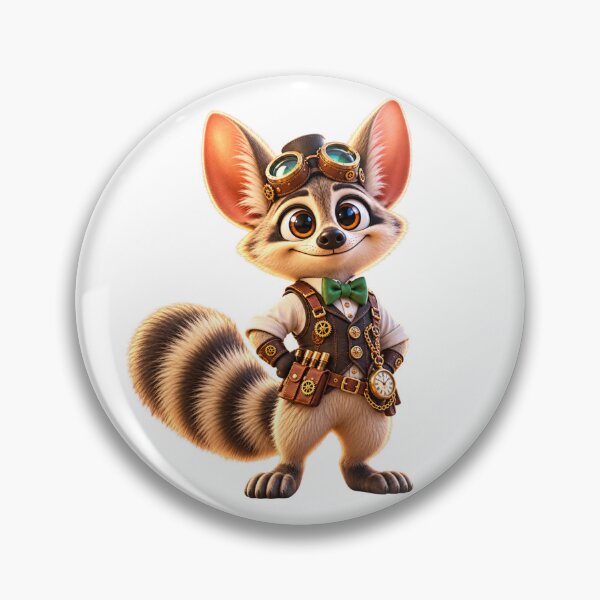 Item preview, Whimsical Steampunk Aardwolf Inventor designed and sold by Sillytoe.
