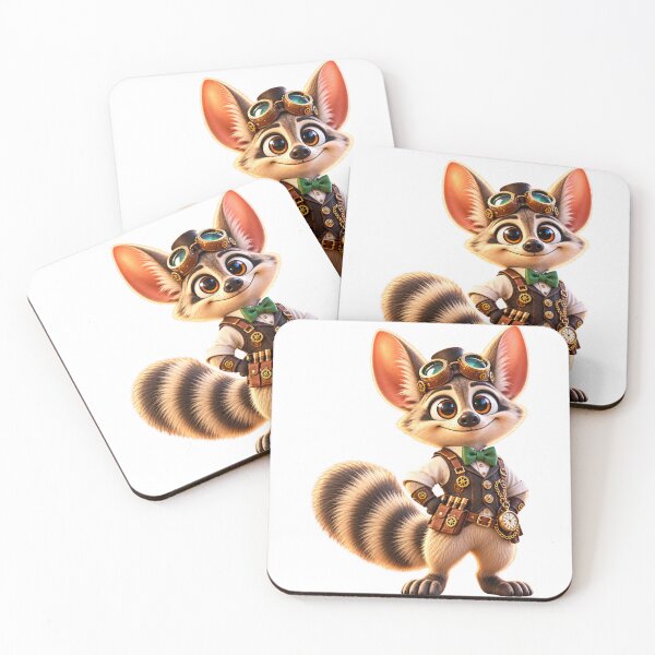 Item preview, Whimsical Steampunk Aardwolf Inventor designed and sold by Sillytoe.