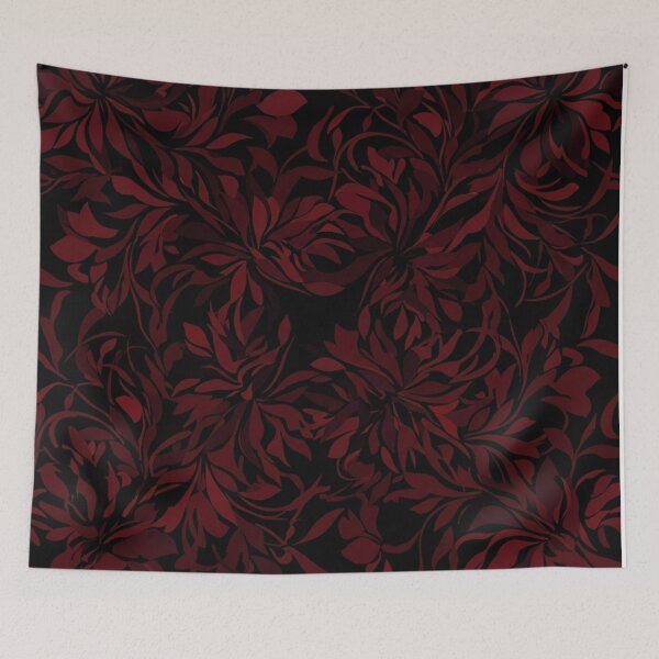 Item preview, Dark Red Floral Seamless Botanical Pattern designed and sold by Owcomm.