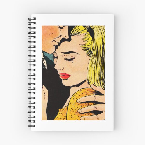 Item preview, Vintage Romance Comic Couple Hugging Retro Pop Art designed and sold by whimseyangel.