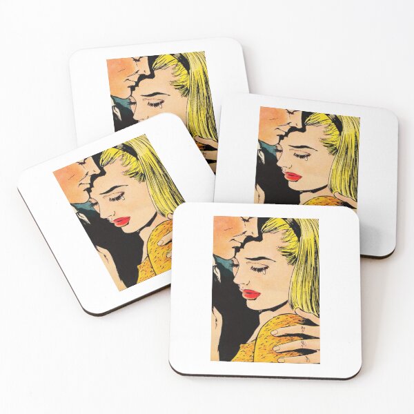 Item preview, Vintage Romance Comic Couple Hugging Retro Pop Art designed and sold by whimseyangel.