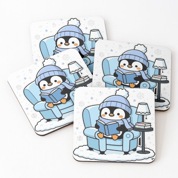 Item preview, Cozy Penguin Reading Sticker designed and sold by MaLhari-Market.