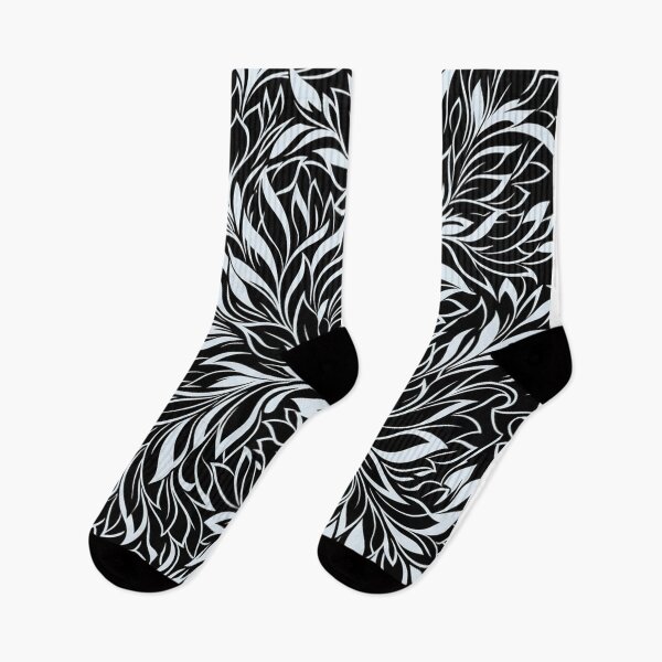 Item preview, Elegant Black And White Foliage Floral Pattern designed and sold by Owcomm.