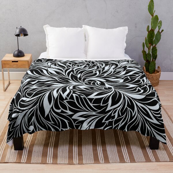 Item preview, Elegant Black And White Foliage Floral Pattern designed and sold by Owcomm.