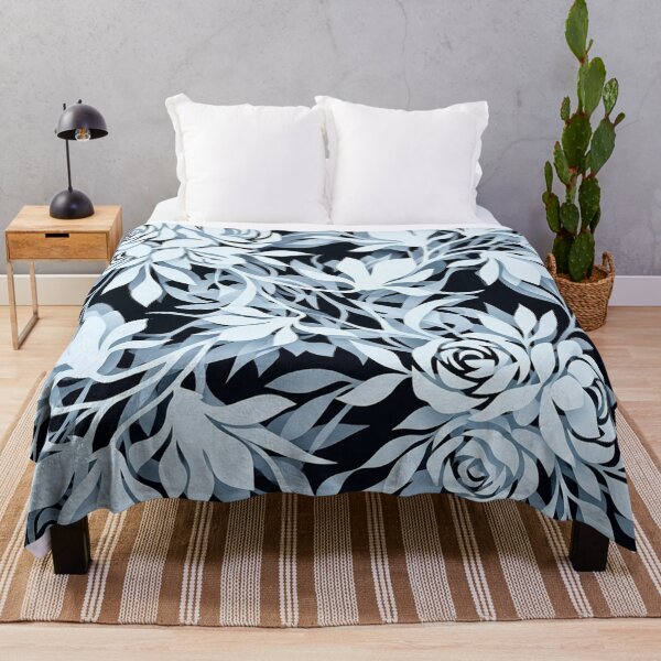 Item preview, Elegant White Floral Pattern On Dark Background designed and sold by Owcomm.