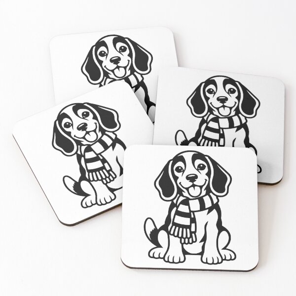 Item preview, Beagle with Winter Scarf designed and sold by theartfulaspie.