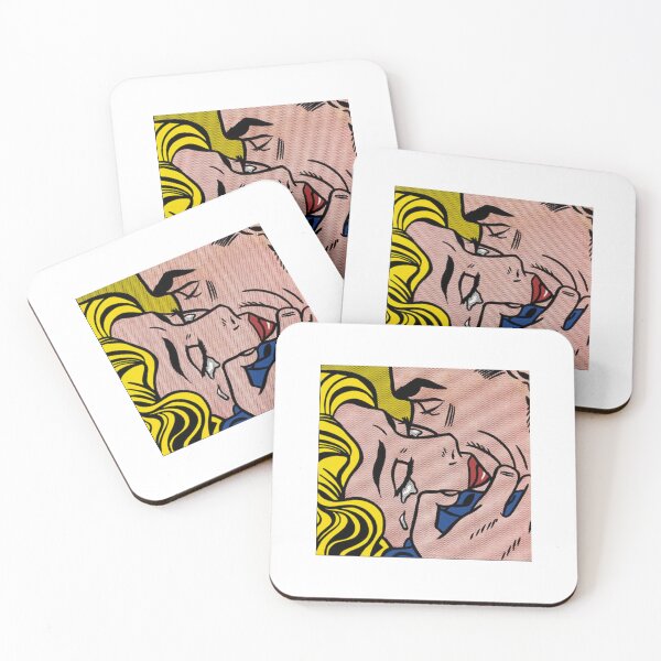 Item preview, Vintage Romance Comic Blonde Couple Kissing Retro Pop Art designed and sold by whimseyangel.