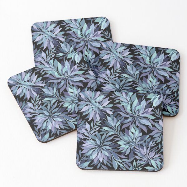 Item preview, Elegant Blue and Purple Floral Leaf Pattern designed and sold by Owcomm.