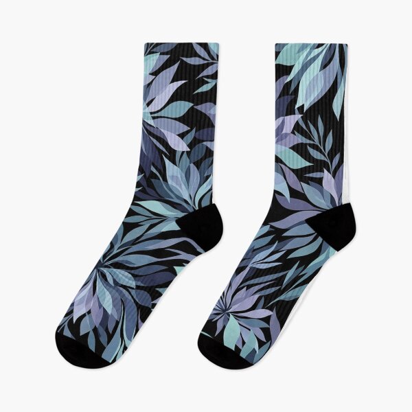 Item preview, Elegant Blue and Purple Floral Leaf Pattern designed and sold by Owcomm.