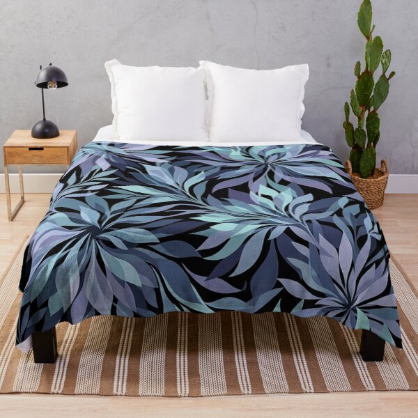 Item preview, Elegant Blue and Purple Floral Leaf Pattern designed and sold by Owcomm.