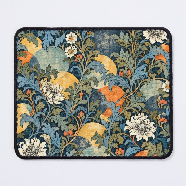 Item preview, Morris Style Floral Distressed Polka Pattern designed and sold by Panadis.