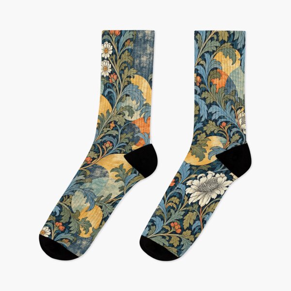 Item preview, Morris Style Floral Distressed Polka Pattern designed and sold by Panadis.