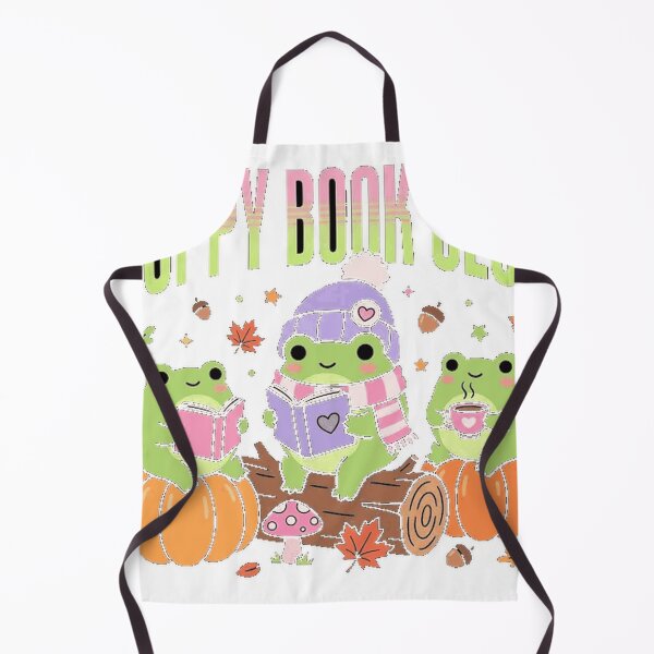 Item preview, Hoppy Book Club, frogs in Autumn reading Sticker designed and sold by fine line.