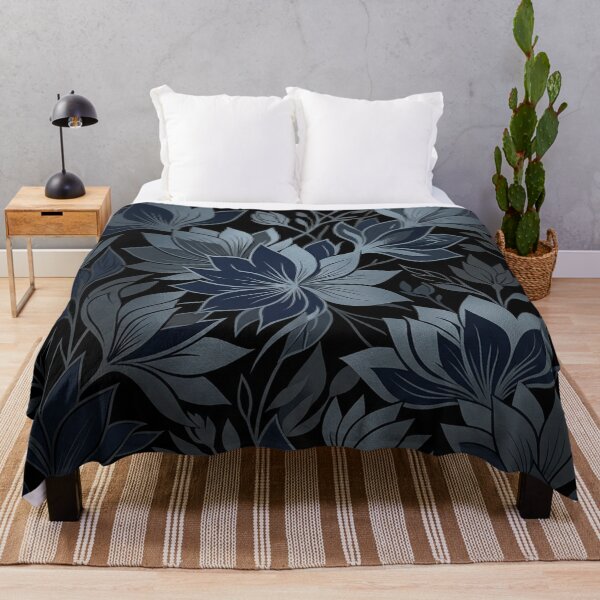 Item preview, Elegant Midnight Blue Floral Blossom Pattern designed and sold by Owcomm.