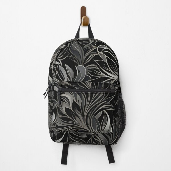 Item preview, Dark Silver Elegant Floral Leaf Pattern designed and sold by Owcomm.
