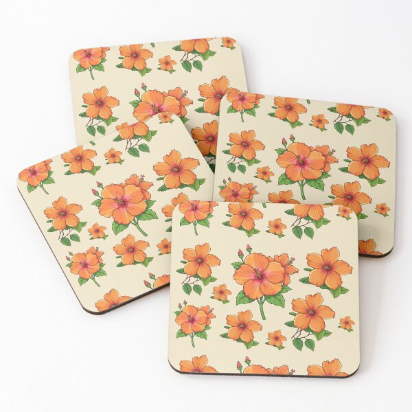 Item preview, Orange hibiscus flowers designed and sold by EleniA8.