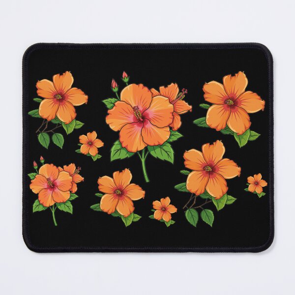 Item preview, Orange hibiscus flowers designed and sold by EleniA8.