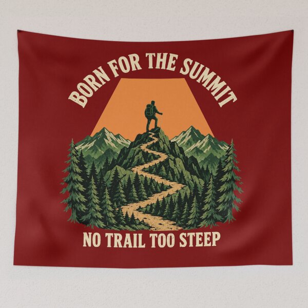 Item preview, Born for the Summit Trail Too Steep Hiking T-Shirt designed and sold by freshwear design.