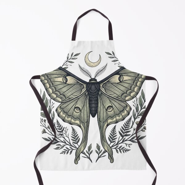 Item preview, Lunar Moth Vintage Gothic Celestial Illustration designed and sold by lucianacordoba.