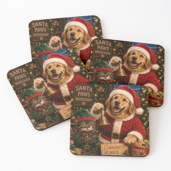 Item preview, Santa Paws & His Grumpy Little Helper designed and sold by Stubblejumper Artworks.