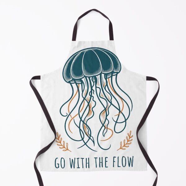 Item preview, Go With The Flow Jellyfish Vintage Marine Biology Motivational Tee designed and sold by A Light Worker.