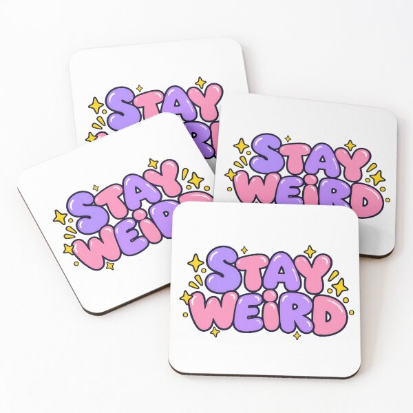 Item preview, Stay Weird – Cute Pink and Purple Typography designed and sold by ChibiLOL.