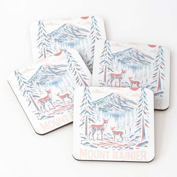 Item preview, Mount Rainier National Park Deer Poster designed and sold by Matinez Pink.