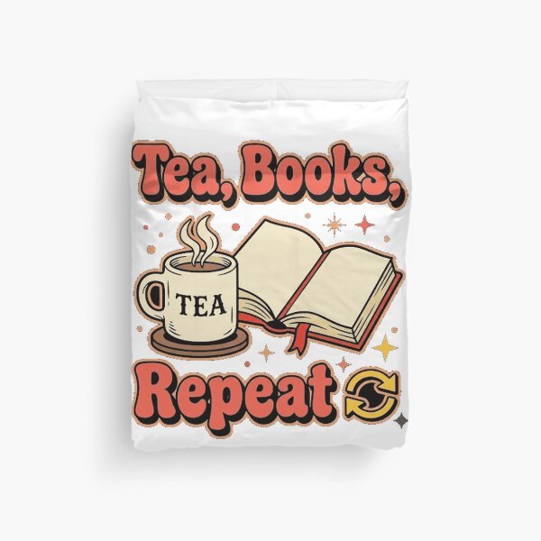 Item preview, Tea, Books, Repeat - Cute Retro Design Sticker designed and sold by gidget-gadget.