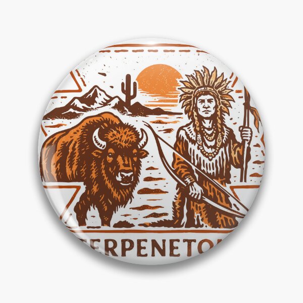 Item preview, Native American Chief & Buffalo Terpenetom Poster designed and sold by Matinez Pink.