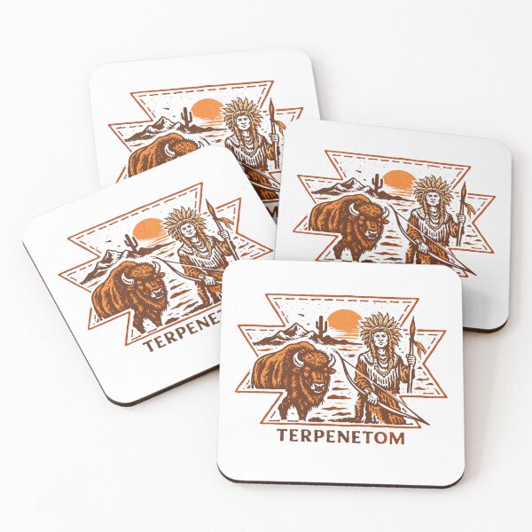 Item preview, Native American Chief & Buffalo Terpenetom Poster designed and sold by Matinez Pink.
