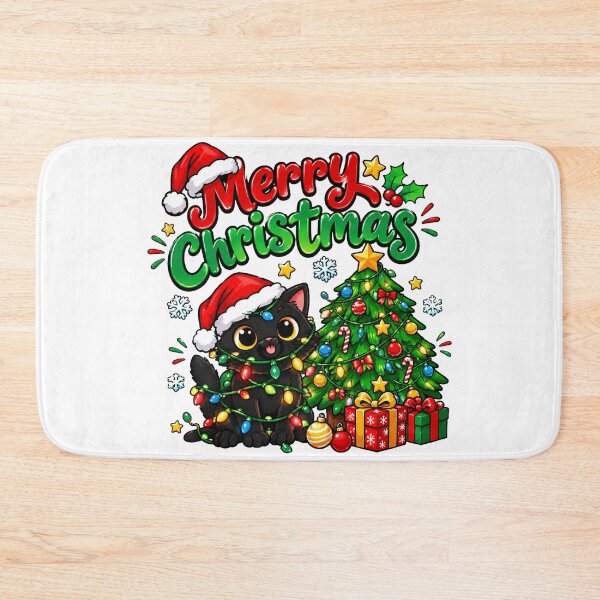 Item preview, Black Cat christmas light funny cat lover christmas designed and sold by QuiteOrbit.