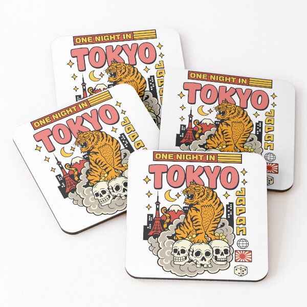 Item preview, One Night In Tokyo Japan Tiger Poster designed and sold by Matinez Pink.