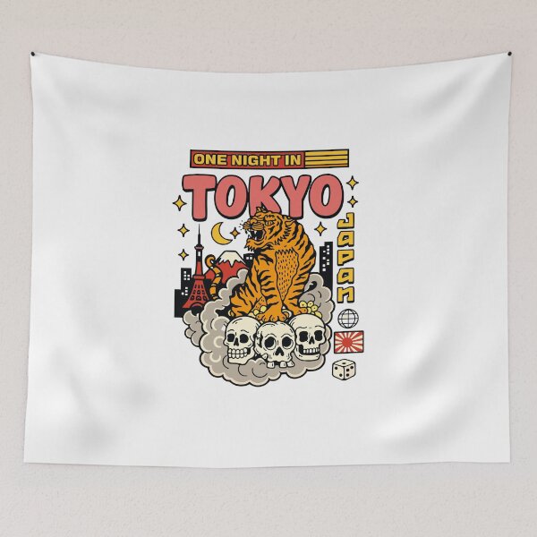 Item preview, One Night In Tokyo Japan Tiger Poster designed and sold by Matinez Pink.